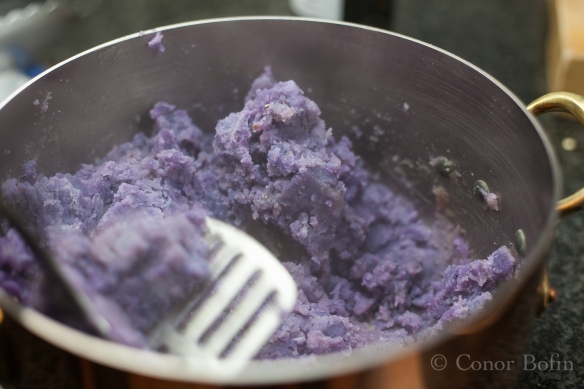 Purple potato mash