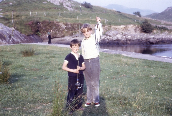 My younger brother David and I with our proud haul.