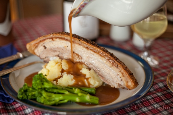 Lots of very tasty gravy. It wouldn't be ethical without it!