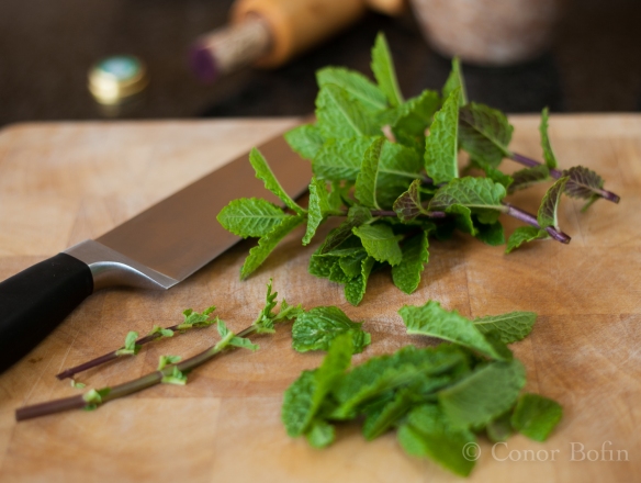 A big handful of mint adds lovely flavour to the pulses. 