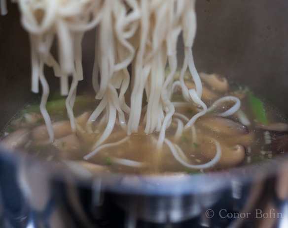 The noodles are already cooked and only need to be warmed.